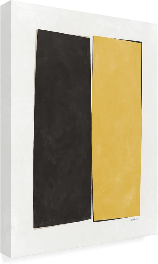 Trademark Fine Art Outdoor Canvas Art - Mike Schick 'Monolithic I Neutral' Wall Art for Outdoor Spaces, Patios, or Gardens