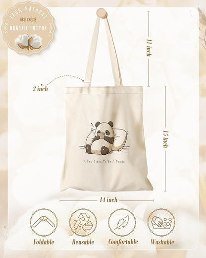 Miss Adola Aesthetic Canvas Tote Bag for Women - Sturdy Cloth Cotton Totes Bag with Pattern Shoulder Bag