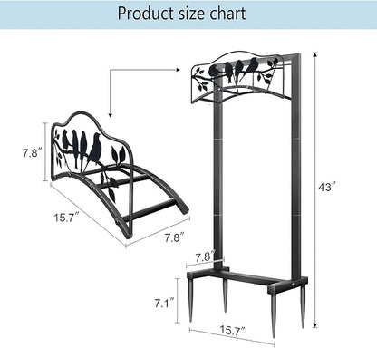 Garden Hose Holder Freestanding with 4 Spikes, Detachable Heavy Duty Water Hose Holders Stand, Reinforced Garden Hose Storage Rack for Lawn & Yard