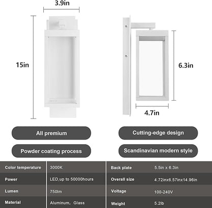 Outdoor Wall Sconce, Exterior Waterproof Wall Lanterns,Modern Black Exterior Light Fixture with Clear Glass Shade, Anti-Rust Outdoor Wall lamp for Patio Front Door Entryway Garage
