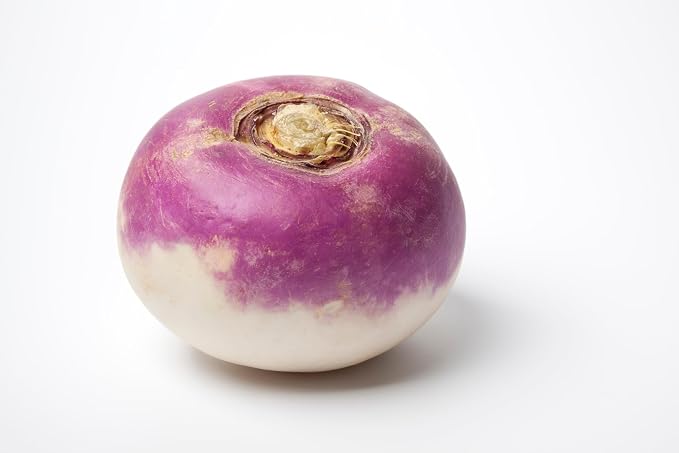TKE Farms & Gardens - Purple Top Turnip Seeds for Planting, 12 Grams, 5000 Heirloom Seeds, Non-GMO, Packet Includes Instructions for Growing, Brassica rapa, Qty 1