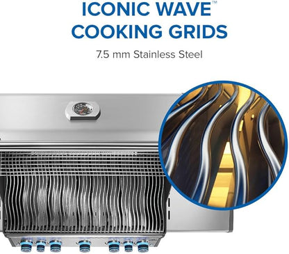 Napoleon Rogue PRO-S 625 Propane Gas Grill with Infrared Side and Rear Burners, Stainless Steel, Durable 7-Burner Ultimate Grilling Experience