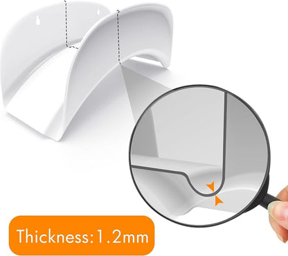 Gardzen 2-Pack Heavy Duty Hose Hanger Wall Mount, Metal Hose Holder, Hook, Rack, Support for Outside, White