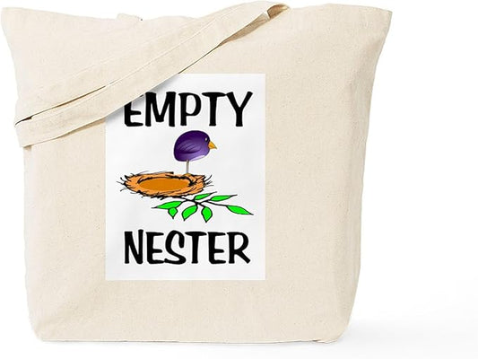 CafePress EMPTY NESTER Tote Bag Natural Canvas Tote Bag, Reusable Shopping Bag