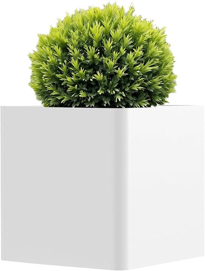 Large Square Planter for Outdoor Plants 20" L x 20" W x 20" H,Metal Planters for Outdoor Plants,Cube Planters with Drainage Hole for Porch/Patio/Garden