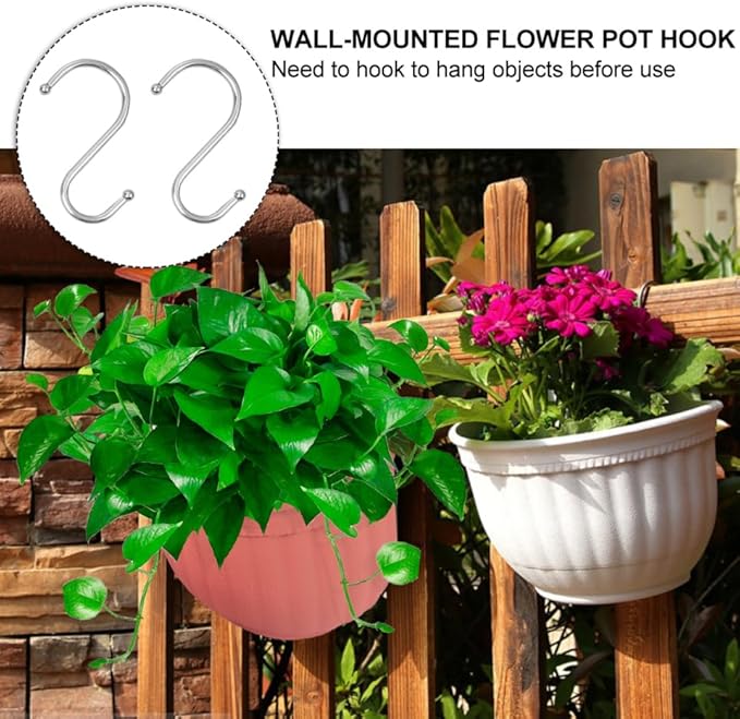 BESPORTBLE Wall-Mounted Flower Pot Half Round Hanging Planter for Small Plants Durable Plastic Space-Saving Design White Color