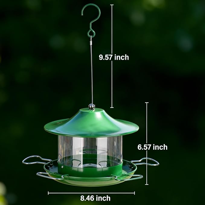 Metal Bird Feeders for Outdoors Hanging, 4.5lb Large Capacity Wild Birds Feeders for Outside, Heavy Duty Durable Wild Birdfeeder for Garden Yard Decor, Gift for Bird Lovers