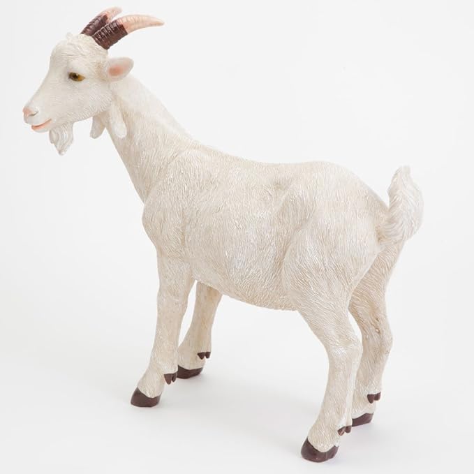 Bits and Pieces - Realistic Goat Statue - Lifelike Durable Resin Sculpture - Outdoor Garden Sculpture