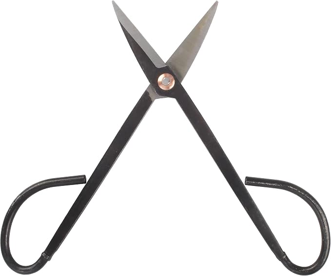 BambooMN 7.2" Black Bonsai Trimming Shear - 1 Piece