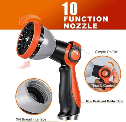 Garden Hose 100FT - 600PSI High Pressure, Kink-Free & Lightweight,No Expanding, Abrasion Resistant Water Hose for Car Wash, Lawn, Watering
