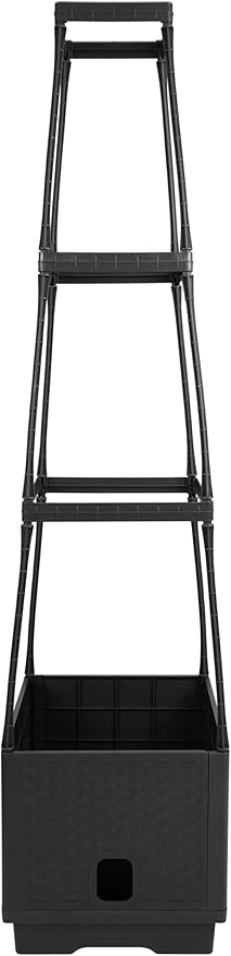 Planter with Trellis – Vertical Garden Tower for Patio or Balcony – Raised Bed Vegetable Container for Tomatoes, Peppers, Herbs & More – Space-Saving Outdoor Garden Kit