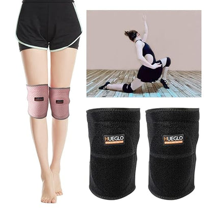 HUEGLO Protective Knee Pads for Dancers,Volleyball Knee Pad for Teen Girls,1Pair,Pink,Small