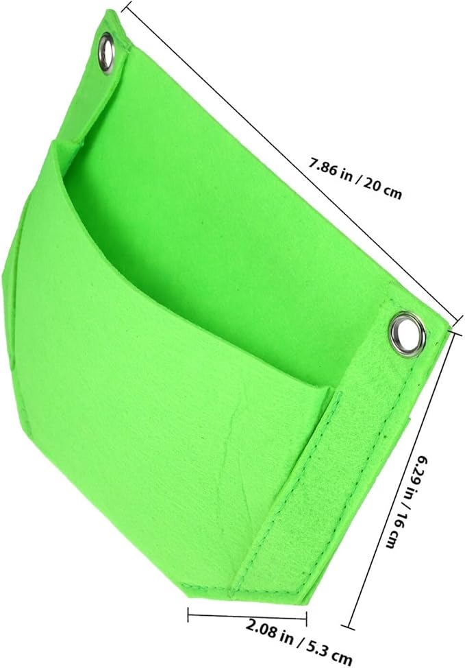 3pcs Hanging Strawberry Planter Bags Fabric Nursery Pouch Vertical Garden Grow Bags for Seedlings Balcony Patio Planting