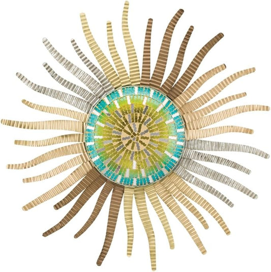 Regal Art & Gift Wavy Large Metal Sun Wall Decor - 30 Inch | Indoor Outdoor Rust-Resistant Sunburst Sculpture | Eye-Catching Metal Sun Wall Art Accent for Patio, Garden, Living Room