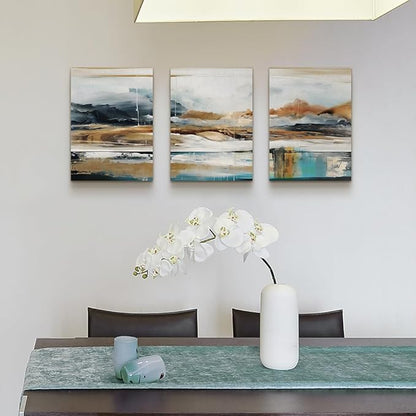 MHARTK66 Abstract Nature Landscape Wall Art for Living Room, Set of 3 Modern Canvas Prints Paintings Artwork for Walls, Wall Decor Pictures for Bedroom Dining Room Office Home Decoration 16x24 Inch