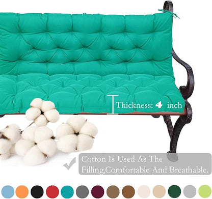Replacement Cushions for Swing, Swing Cushions 3 Seater Replacement, Waterproof Thicken Washable Pad Cushion for Outdoor Indoor Furniture Swing Patio (Lake Blue, 40x40 inch)