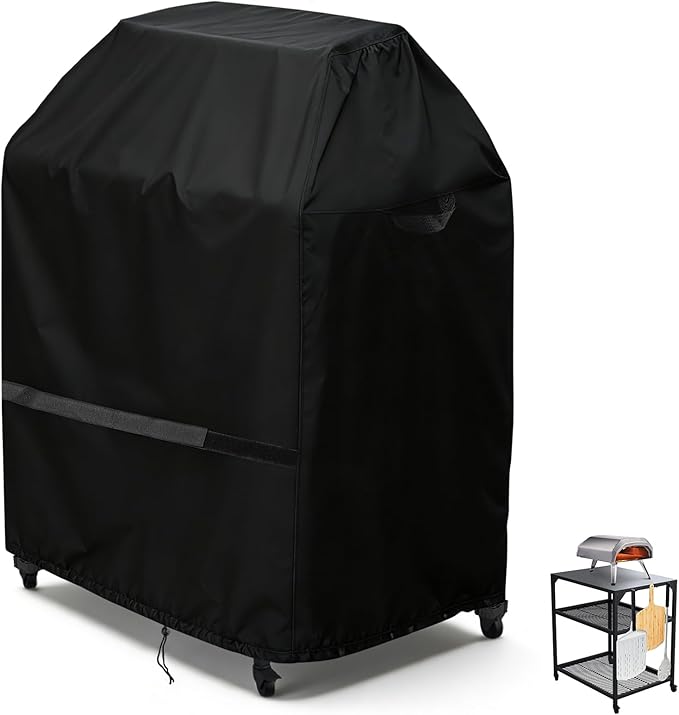 Outdoor Pizza Oven Table Cover for Ooni Oven and Large Table, Outdoor Bar Table Cover Waterproof Heavy Duty for Patio Grill Table - 36''L x 28''W x 52''H