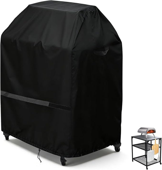 Outdoor Pizza Oven Table Cover for Ooni Oven and Large Table, Outdoor Bar Table Cover Waterproof Heavy Duty for Patio Grill Table - 36''L x 28''W x 52''H