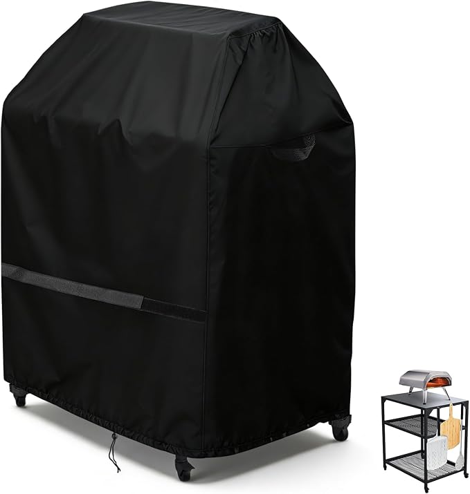 Outdoor Pizza Oven Table Cover for Ooni Oven and Medium Table, Outdoor Bar Table Cover Waterproof Heavy Duty for Patio Grill Table - 32''L x 24''W x 50''H