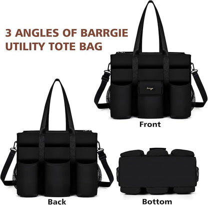 Utility Tote - Water Resistant with 19 Exterior/Interior Pockets - Large Women/Teacher/Work Bag