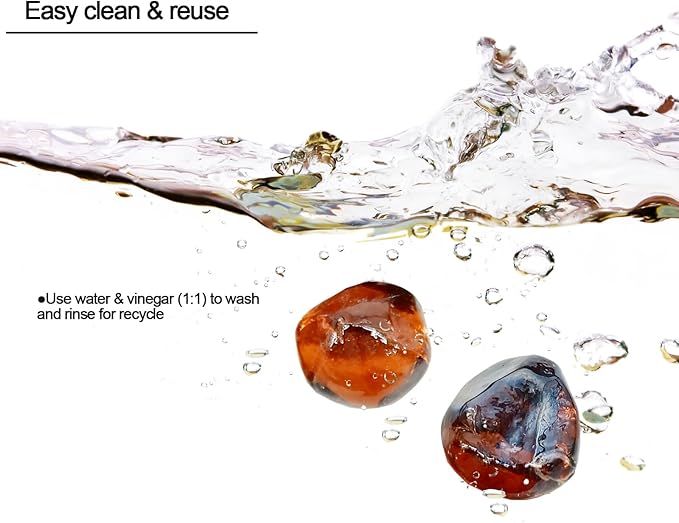 19 Pound Fire Glass Beads for Fire Pit 1/2 inch Tempered Glass Rocks Light Amber