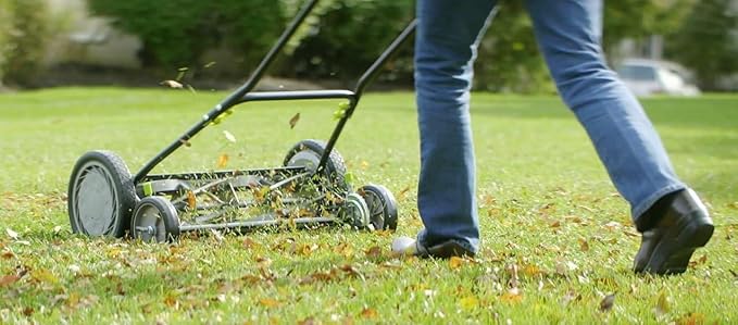 Earthwise 1816-18EW 18-Inch 5-Blade Push Reel Lawn Mower, Grey