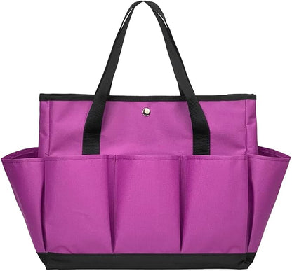 Tool Bag Garden Tote Large Organizer Bag Carrier Gardening Storage Tote with Interior Exterior Side Pockets Handles Strap for Garden Plant Tool Set Store Content Bag