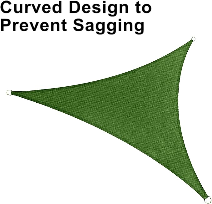 LOVE STORY Custom Size 9'x9'x9' Piquant Green Sun Shade Sail Triangle Sunshade Fabric Awning Canopy for Patio Backyard Carport Pergola (Customized)