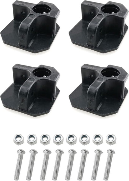 HJGarden 4pcs Camping Chair Replacement Feet, Screws Included, Black Plastic Repair Feet for Folding Chair Stool Camp Chair