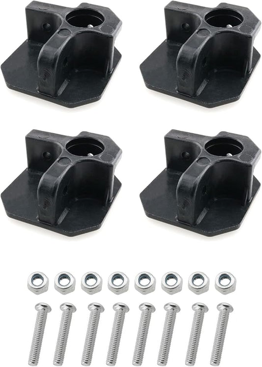 HJGarden 4pcs Camping Chair Replacement Feet, Screws Included, Black Plastic Repair Feet for Folding Chair Stool Camp Chair