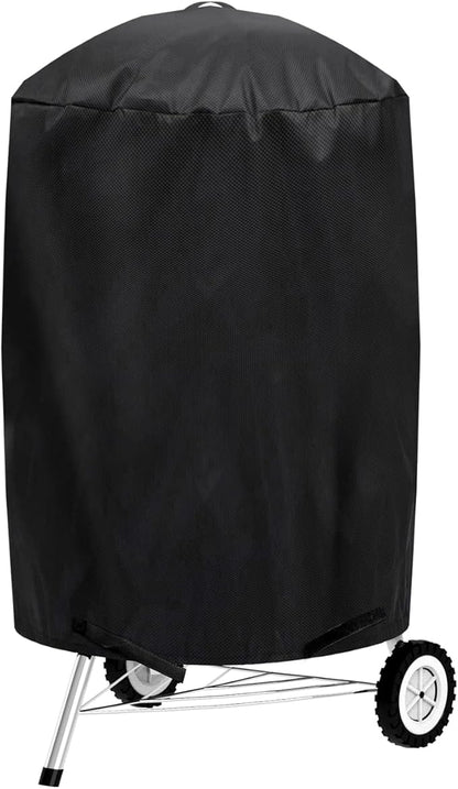 Small Grill Cover for Outdoor Grill BBQ,Waterproof, UV & Fade Resistant,for Weber 22 Inch Charcoal Kettle Grill,Round Kettle Grill (22 Inch/Black)