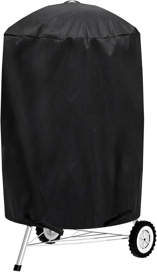Small Grill Cover for Outdoor Grill BBQ,Waterproof, UV & Fade Resistant,for Weber 22 Inch Charcoal Kettle Grill,Round Kettle Grill (22 Inch/Black)