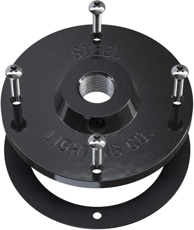 Steel Lighting Co. Topanga Barn Light | Outdoor Wall Mounted | Farmhouse Garage Light Made in America | 14 inch Dome | Upslope Gooseneck | Black Exterior/White Interior