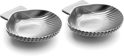 Outset Grillable Shells, All Purpose Grillable Stainless Steel Sea Shells, Set of 12