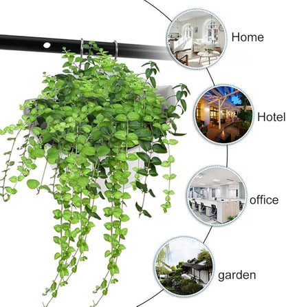 BESPORTBLE Wall-Mounted Flower Pot Half Round Hanging Planter for Small Plants Durable Plastic Space-Saving Design White Color