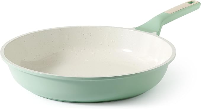 SENSARTE Nonstick Ceramic Frying Pan Skillet, 8 Inch Omelet Pan, Healthy Non Toxic Chef Pan, Induction Egg Pan with Heat Resistant Handle, Dishwasher Safe, PFAS-Free, Green