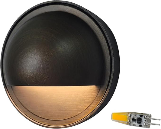 COLOER Brass Fence Lights, Low Voltage IP65 Waterproof LED Deck Lights - 72 Inch Wired Outdoor Landscape Fence & Pathway Light (1-Pack with Bulb)