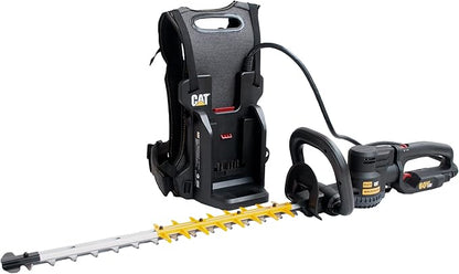 Cat DG620 60V 25” Brushless 2-Speed Backpack Hedge Trimmer Cordless, Shrub Trimmer with Rotating Rear Handle, Lightweight Bush Trimmer Cordless – Tool Only