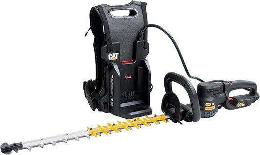 Cat DG620 60V 25” Brushless 2-Speed Backpack Hedge Trimmer Cordless, Shrub Trimmer with Rotating Rear Handle, Lightweight Bush Trimmer Cordless – Tool Only