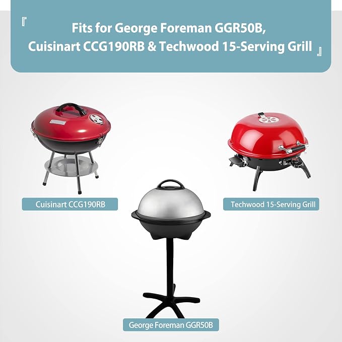 SHINESTAR Grill Cover for George Foreman, Waterproof Heavy Duty Outdoor Indoor Electric Grill Cover, Small Round BBQ Cover for Techwood, Cuisinart, Homewell, Weber Jumbo Joe Charcoal Grill and More