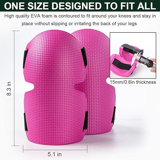 2 Pack Gardening Knee Pads for Women, Soft Foam Knee Pads for Men Construction, Work Knee Pad for Women Men, Rodilleras Para Roofing Rodilleras Para Trabajo (Green)