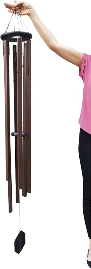 Lambright Chimes Church Bell Large 65" Tall Bronze Wind Chime, Windchimes for Memorial, Sympathy, Loss, Anniversary for Wife, Friend, Mother, Grandmother, Pet - Made in America