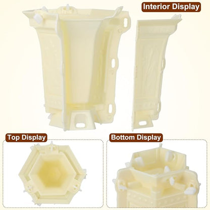 YARNOW DIY Hexagonal Concrete Planter Mold - Durable Thickened Plastic Flower Pot Mold for Crafting, Resin, and Cement Projects