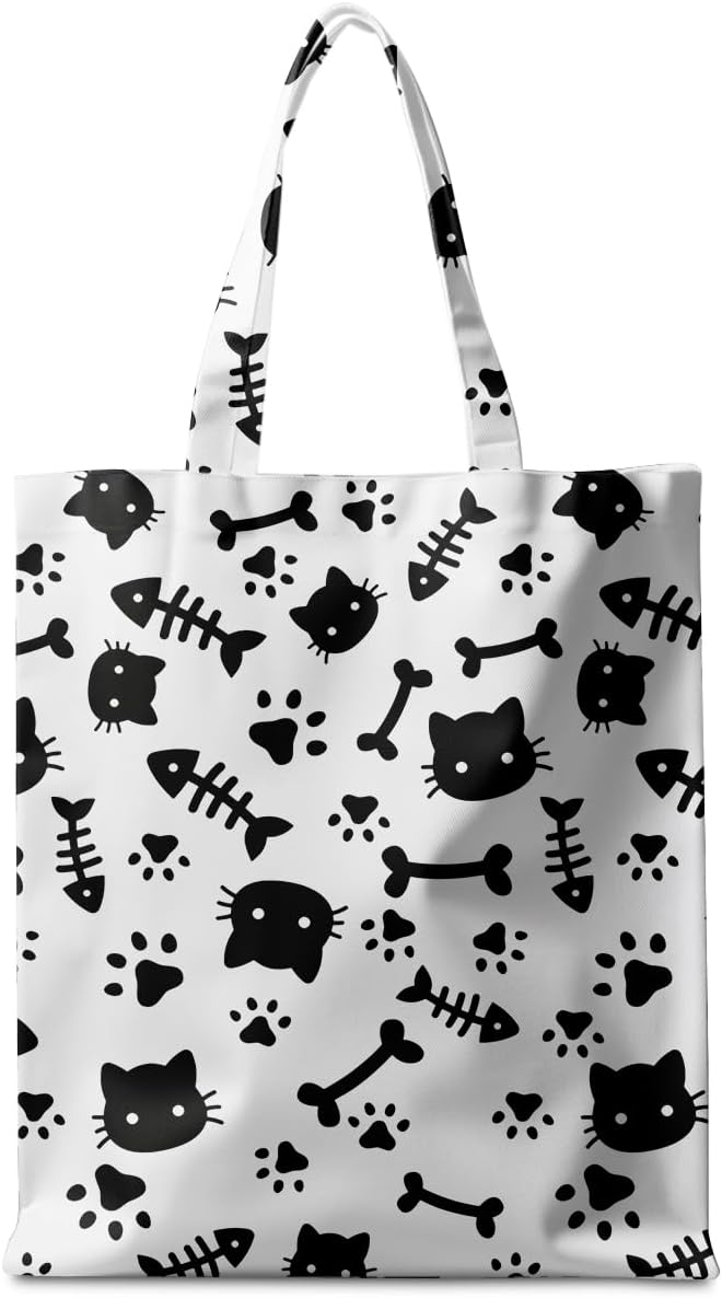 Animal Plant Tote Bag SeaTurtle Butterfly Cat Elephant Gifts Lemon Vegetable Themed Gifts Beach Bag for Camping