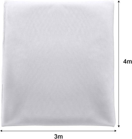 Zonon Mosquito Netting Garden Insect Mesh Netting Garden Patio Mesh Screen Net Fly Insect Bug Bird Net Barrier for Patio Balcony Porch Gazebo Vegetables Fruits Plant Protection(9.84 x 13.12 ft,White)