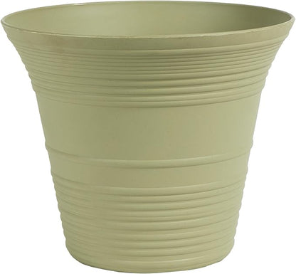 The HC Companies Sedona Round Self-Watering Pot - Lightweight Self Care Planter - Plastic Planter for Herbs & More - Durable Plant Pots for Indoor Plants & Outdoor Plants (7" Seafoam, Pack of 1)