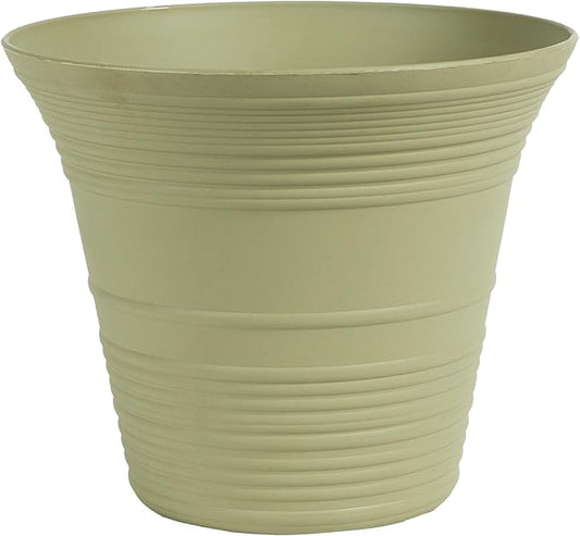 The HC Companies Sedona Round Self-Watering Pot - Lightweight Self Care Planter - Plastic Planter for Herbs & More - Durable Plant Pots for Indoor Plants & Outdoor Plants (7" Seafoam, Pack of 1)