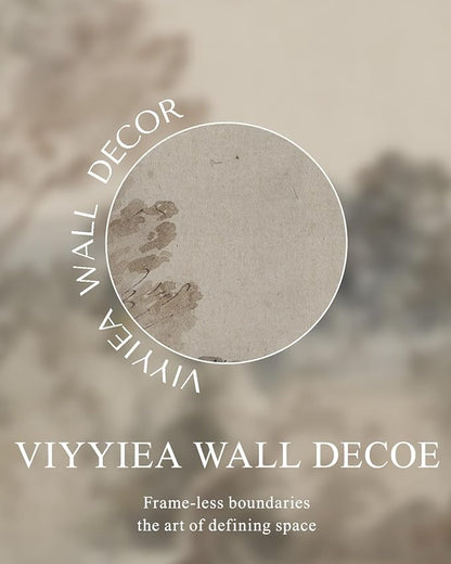 VIYYIEA Extra Large Size Canvas Wall Art, 36x54 Vintage Scroll Hanging Landscape Print, Rustic Watercolor Countryside Scene Wall Décor for Living Room, Bedroom, or Farmhouse