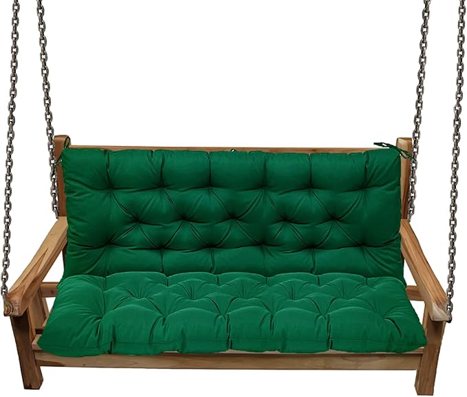 Replacement Cushions for Swing, Swing Cushions 3 Seater Replacement, Waterproof Thicken Washable Pad Cushion for Outdoor Indoor Furniture Swing Patio (Dark Green, 40x71 inch)