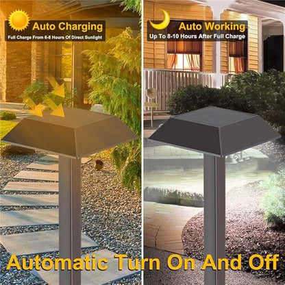 Super Bright 300 Lumens Solar Pathway Lights Outdoor, 2 Lighting Color Modes Warm White & Daylight, Waterproof Landscape LED Lighting for Walkway, Garden, Driveway, Yard – Easy Installation (4 Pack)